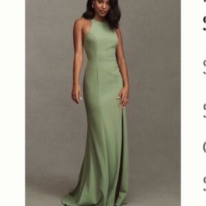BHLDN Sage Green Maxi Dress
